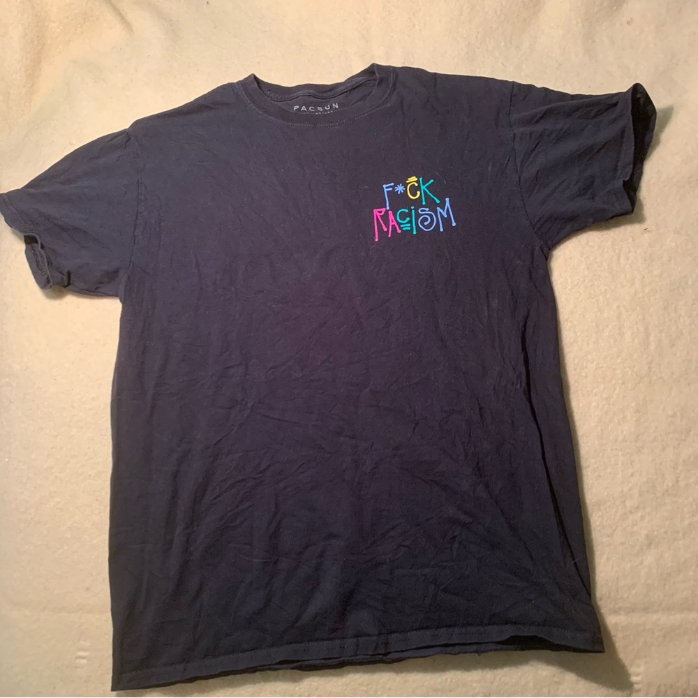 PacSun F*ck racism tee, small